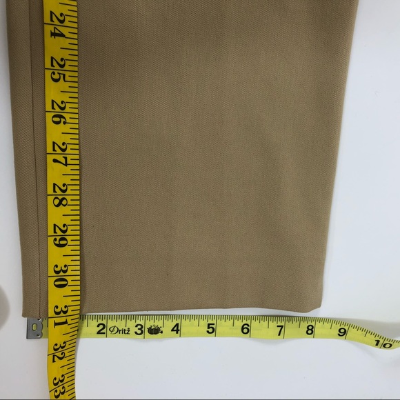 Sigrid Olsen Caramel Straight Leg Button Pants 12 - Picture 8 of 8